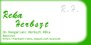 reka herbszt business card